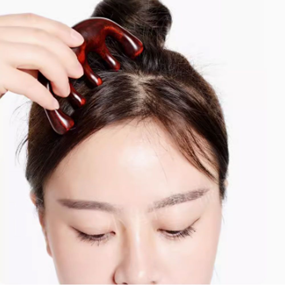 원목 두피 헤어 바디 승모근 경락 지압 마사지 괄사