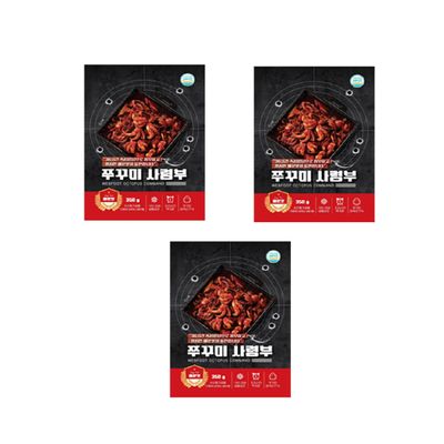 쭈꾸미사령부 쭈꾸미볶음 불타는 매운맛 350g 3팩