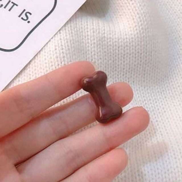 컬러풀뼈다귀머리핀 미니악어집게핀 1P