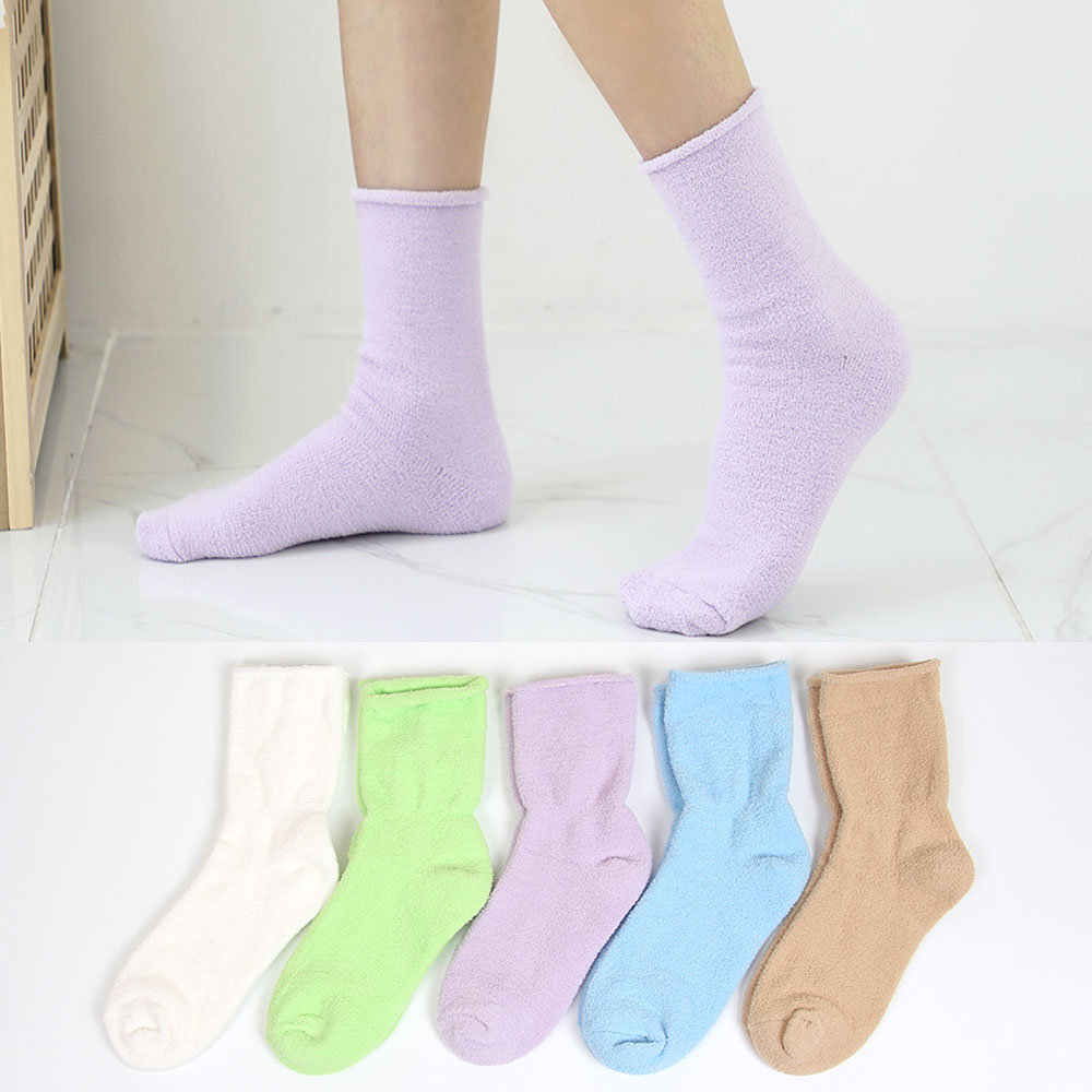 발목 조임이 없는 무압박 국산 여성 수면양말
