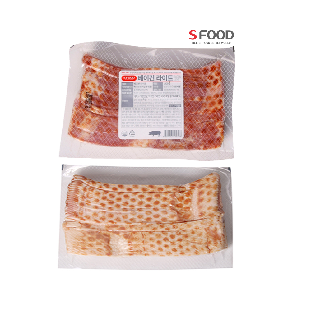 에쓰푸드 에쓰푸드 대디스 에쓰푸드 베이컨 라이트 1kg 냉동
