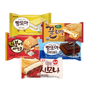 빙그레 해태 아이스크림 5종 25개 세트 떡붕어5 소프트빵5 초코쿠앤크빵5 시모나꿀호떡5 시모나찰떡5