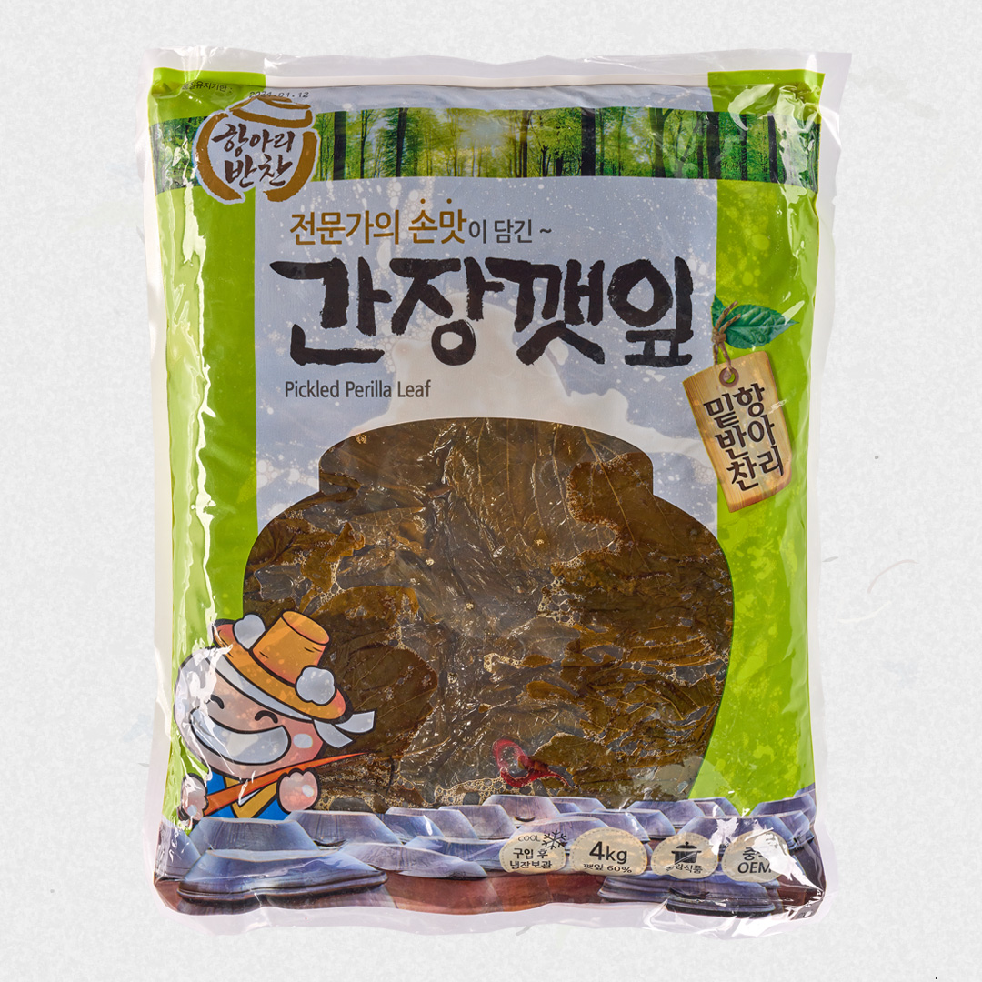 KY식품 케이와이식품 항아리반찬 간장깻잎 1kg x 10개 1박스