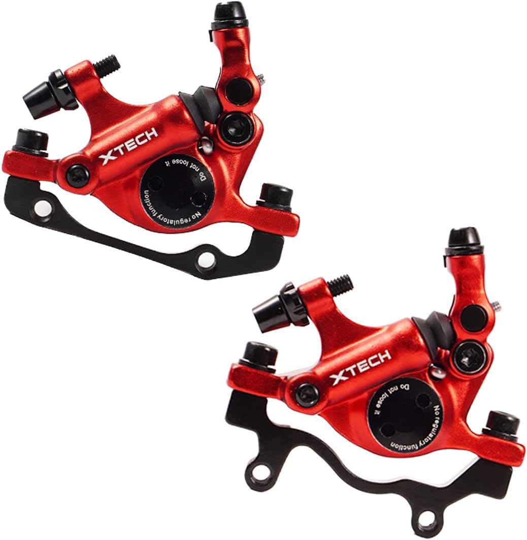 씨앤씨 CNC MTB 유압 디스크 브레이크 세트 바이크 앞뒤 라인 당김 Front Rear-Red 1개