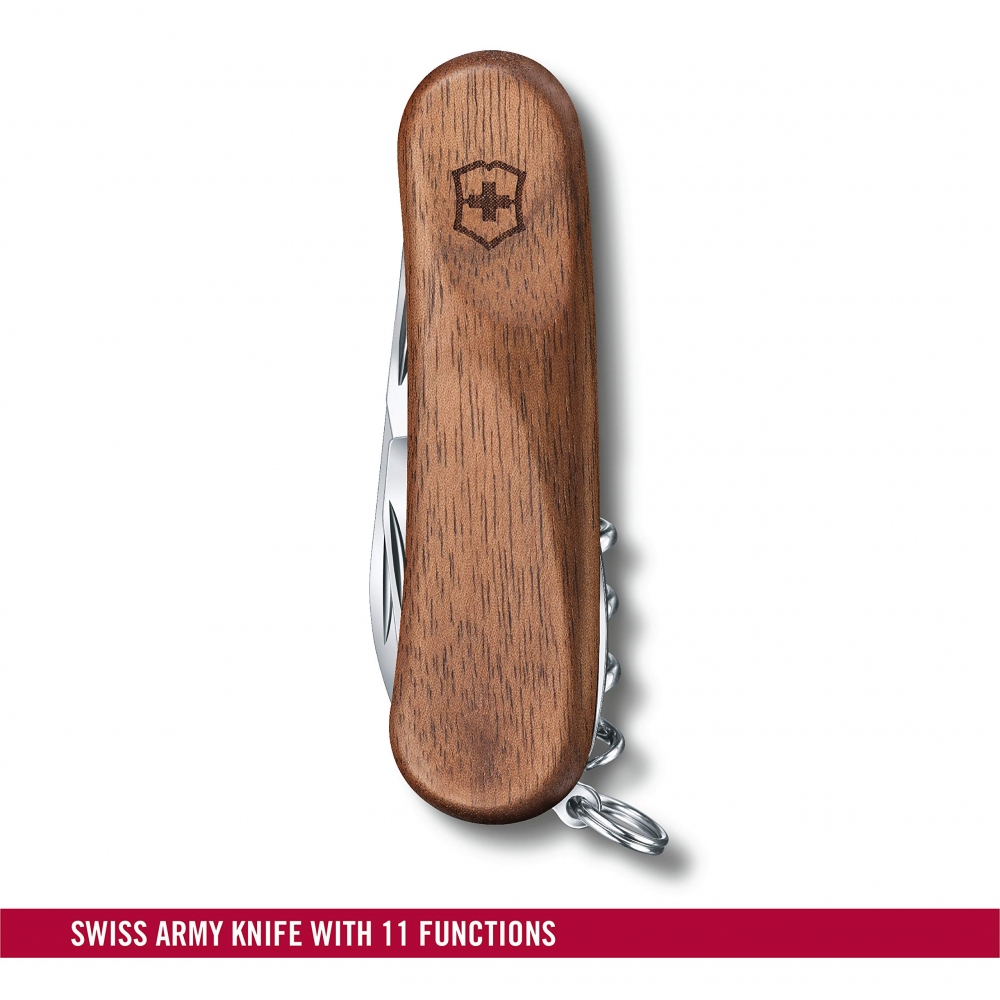 빅토리녹스10 11 VICTORINOX 에볼루션 우드 다기능 나이프 트레킹 하이킹 등산용품 코르크