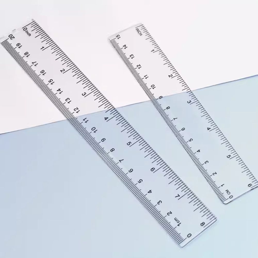 사무용 학생용 플라스틱 투명 직자