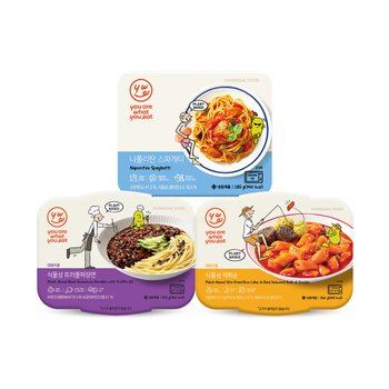 신세계푸드 YWE 유아왓유잇 분식세트 떡튀순 360g 자장면 303g 스파게티 285g