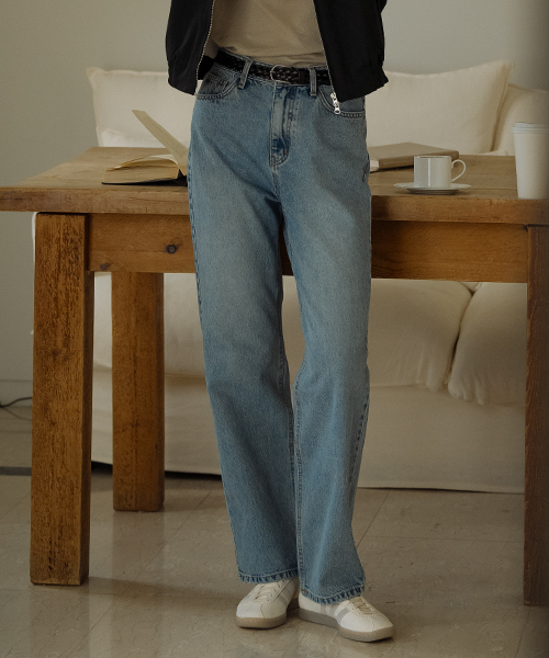 틸아이다이 틸다이 Premium ring yarn straight denim pants