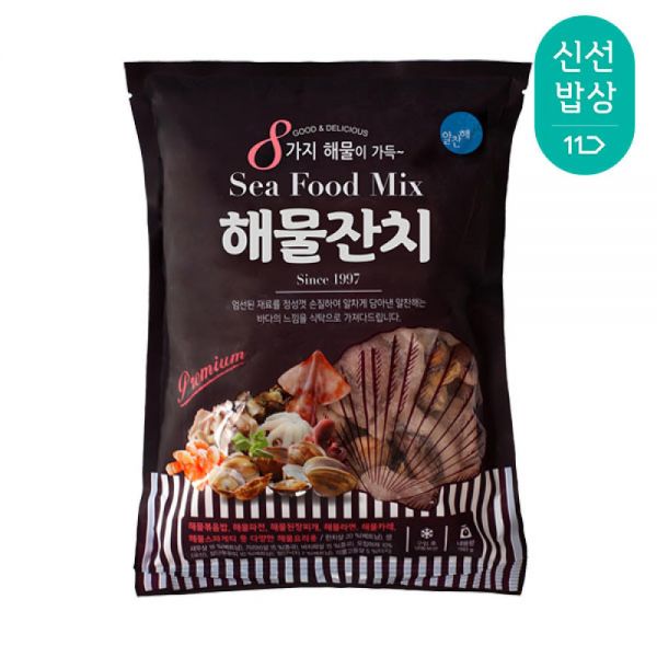 알찬해 알찬해 해물잔치 8종 국산 오징어 780g 1개