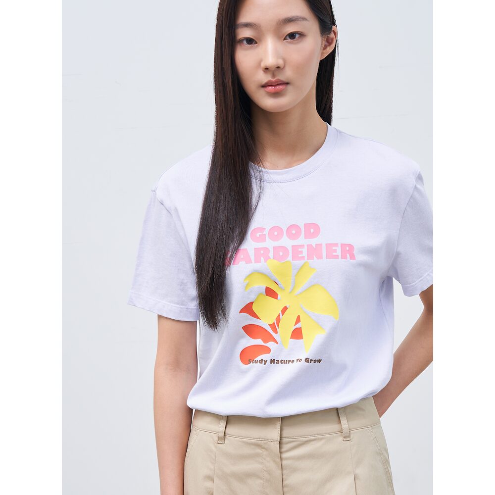 빈폴레이디스 Green 그래픽 라운드넥 반소매 티셔츠 BF4342N05A