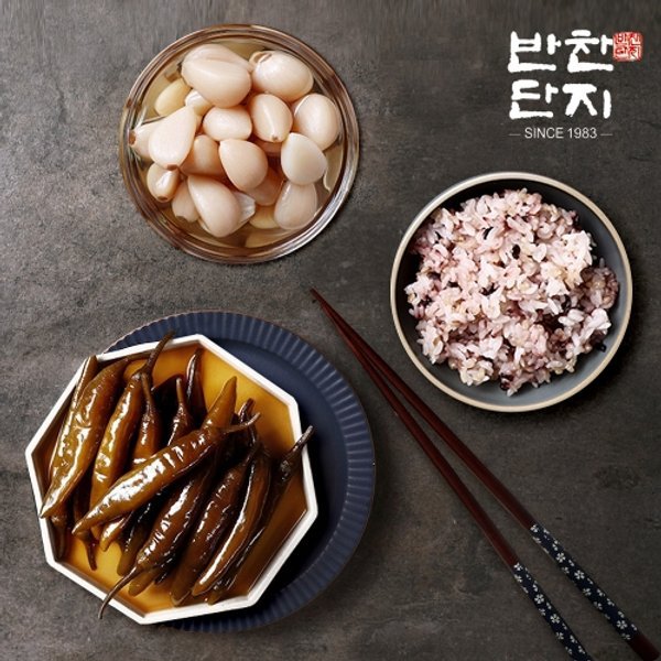 반찬단지 청양간장고추 1kg 알마늘 1kg