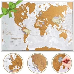 스크래치 더 월드 트래블 맵 오프 포스터 XLarge 23 x 33 Maps International Map Making 50년 Country
