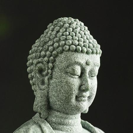 사암 부처님 어항 장식 공예 명상 부처님 선 조각 마이크로 풍경 부처님 입상