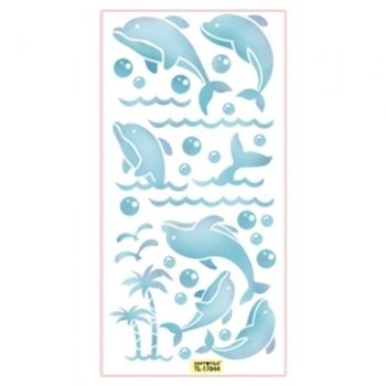 홈코디 꾸미기 스티커 2P 돌고래 TL-17044