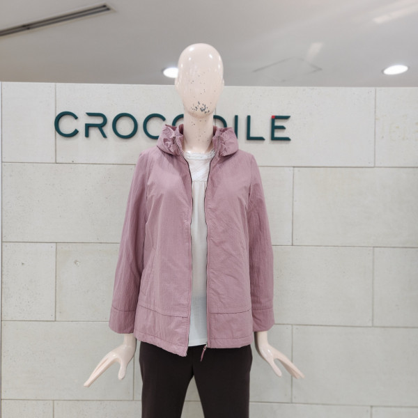 크로커다일레이디 밑단스트링 숏패딩점퍼
