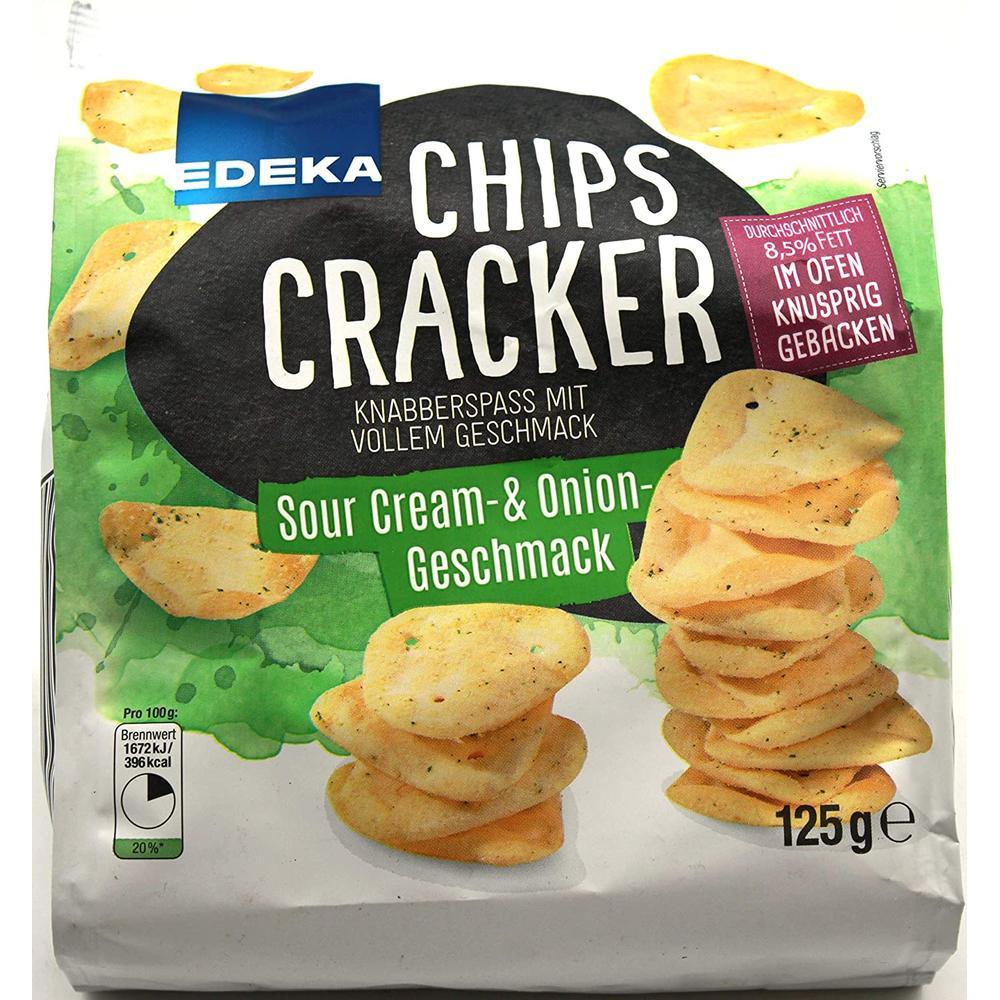 독일직구 에데카 칩스 크래커 사워 크림 양파 맛 6팩 6 x 125g