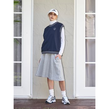 라라 GREY JERSEY SKIRT