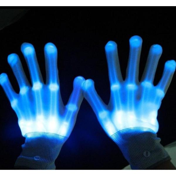 할로윈 LED 파티 빛나는 깜박이 소품 팔찌 장갑 야광 Guantes 조명