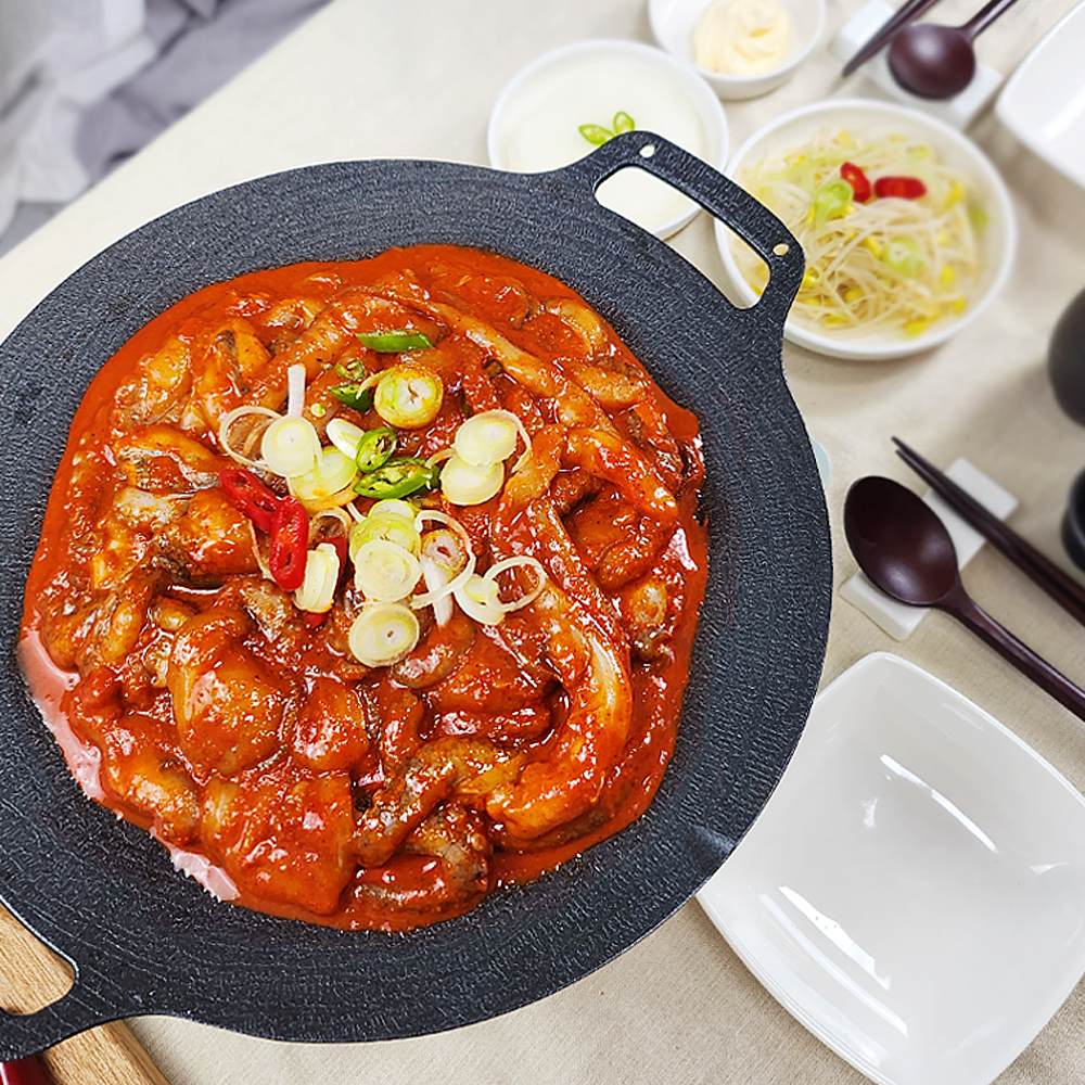 UNKNOWN 김씨몰 쭈꾸미볶음 500g 1봉 양념쭈꾸미 밀키트 캠핑 3시 주문건까지