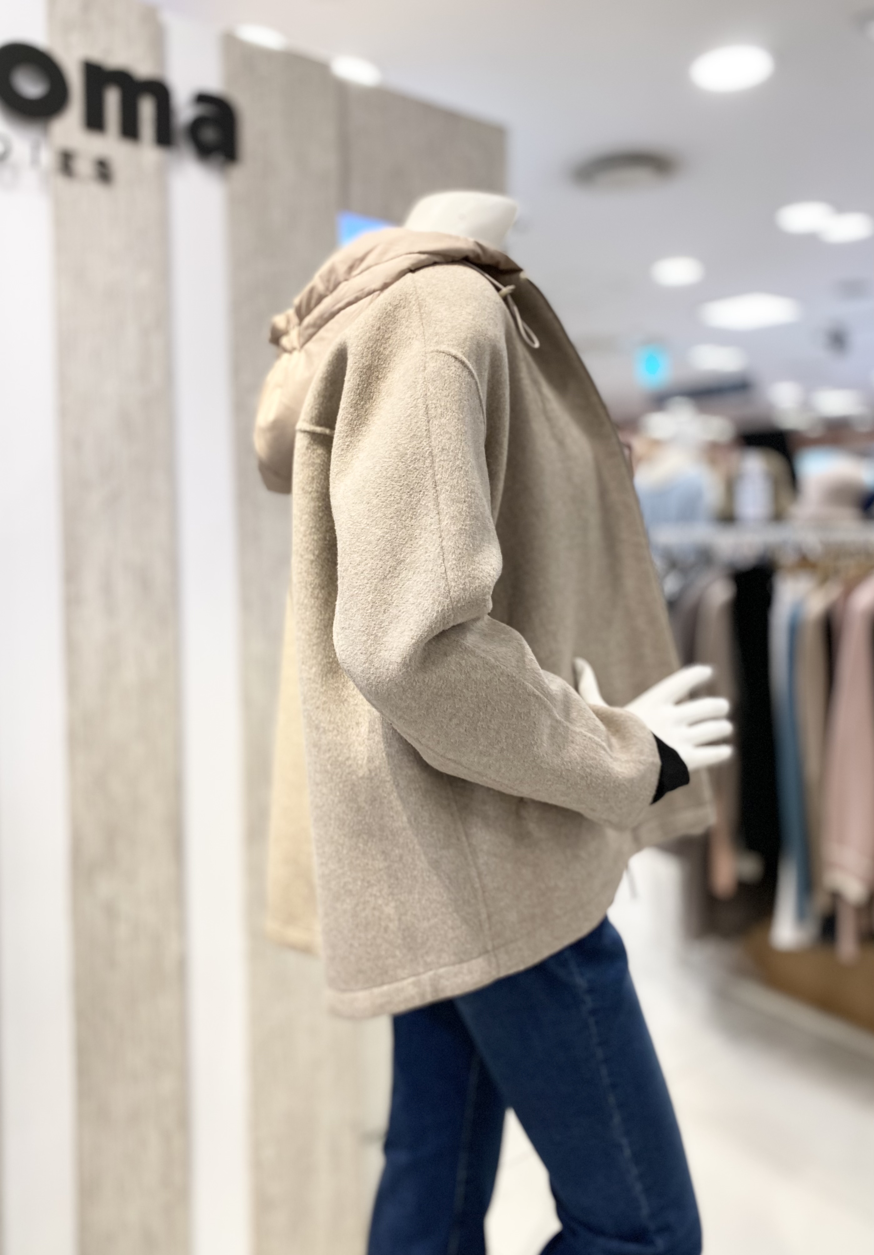 뤼드레노마 레노마레이디 배색후드 탈착 숏재킷 CB11HJ800