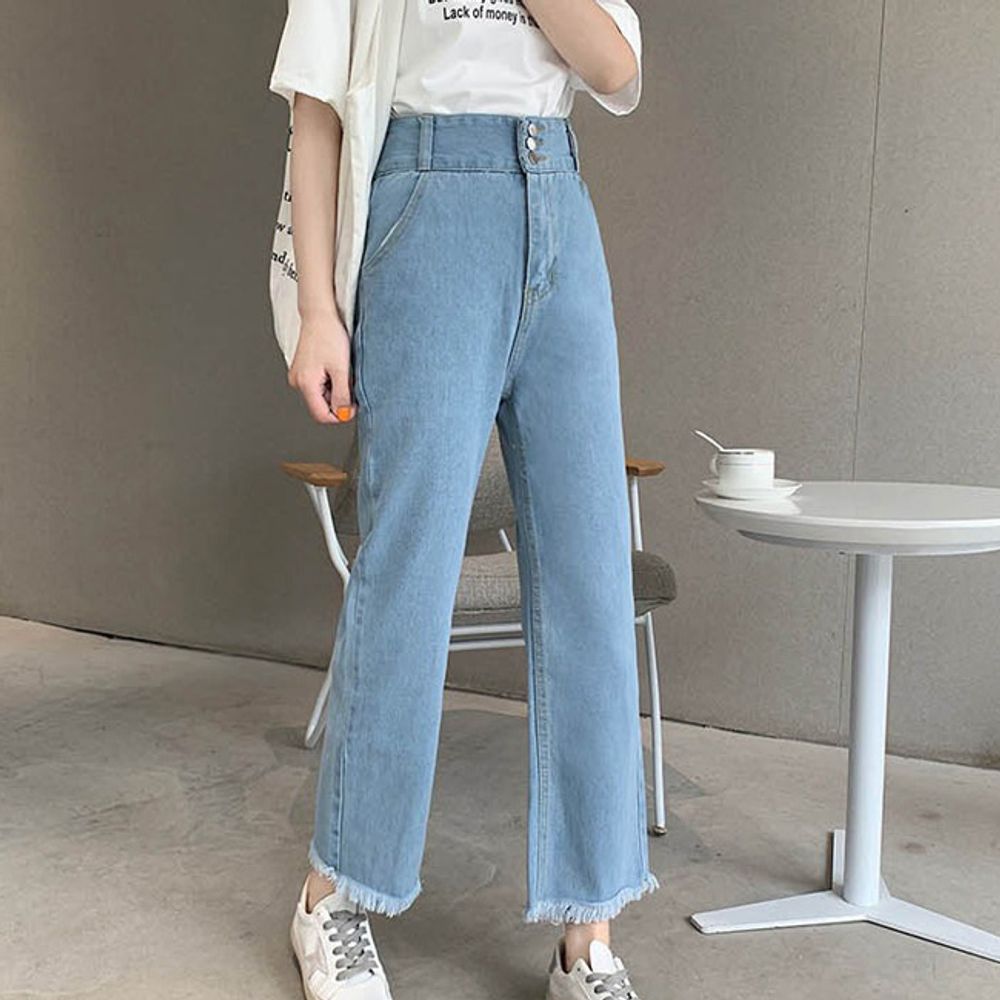 오노마 ONM 여자 데님 연청 통바지 1P 데일리 청바지 기본