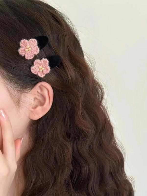 벚꽃 머리 핀 헤어 헤어장식품 포인트 집게