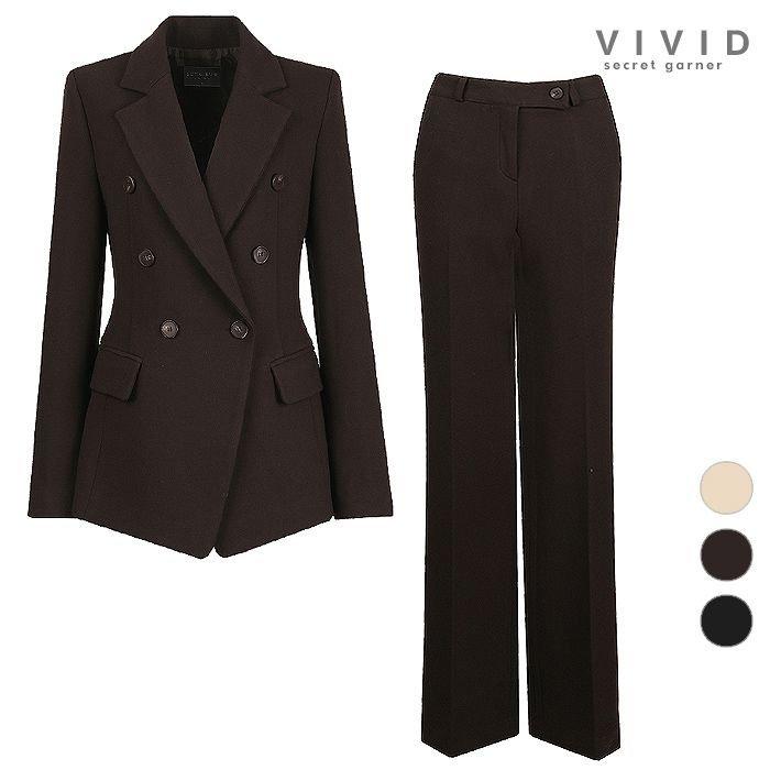 비비드시크릿가너 VIVID SET 여성i 린스 겨울정장자켓 통팬츠 세트