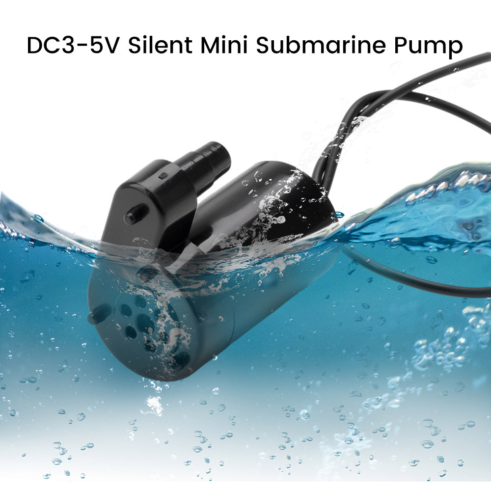 초저소음 USB 브러시리스 모터 펌프 휴대용 수중 워터 수경 어항 순환 수공예 분수 DC 5V