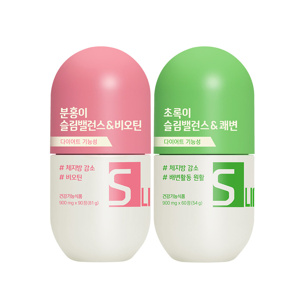 GRN GRN 분홍이 초록이 슬림밸런스 세트