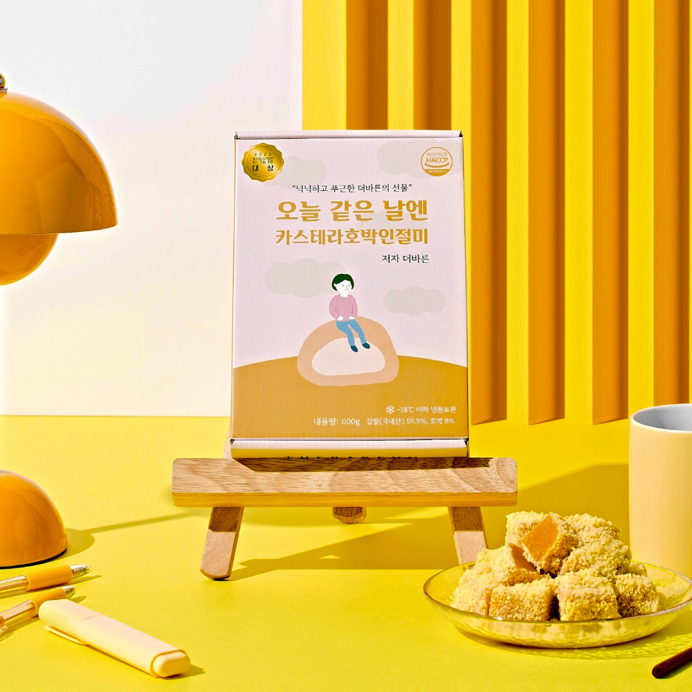 더바른떡 더바른떡 카스테라 호박 인절미 떡세트 600g 1박스 식사대용 선물용 LE1214635462