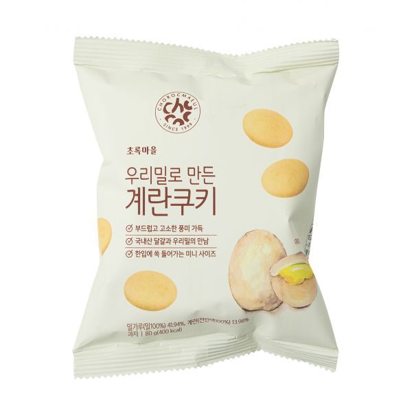 대산후드 초록마을 우리밀로 만든 계란쿠키 80g