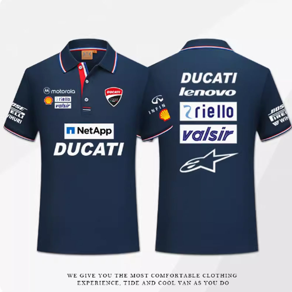 Ducati 두가티 바이크 매니아 정비소 카센타 F1 라이더 A 스타 기능성 반팔 카라티 두가티GP심플카라티
