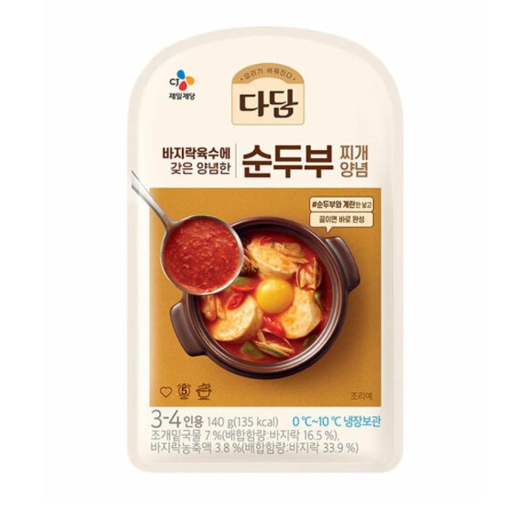 다담 다담 CJ 다담 순두부찌개 양념 140g 4개