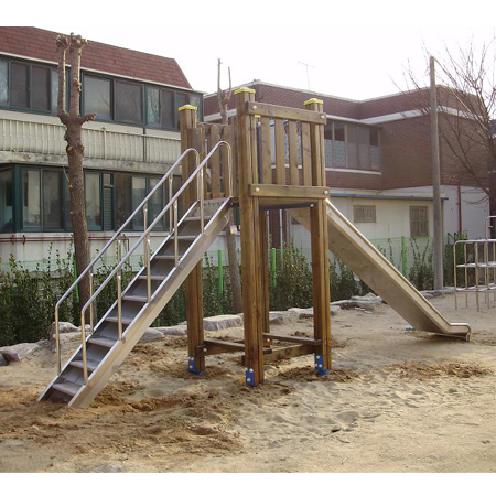 오성 오성 미끄럼틀 목재 1승1락 목재 ACQ 방부처리 스텐레스 학교 공원체육 OSP-451-1 4400