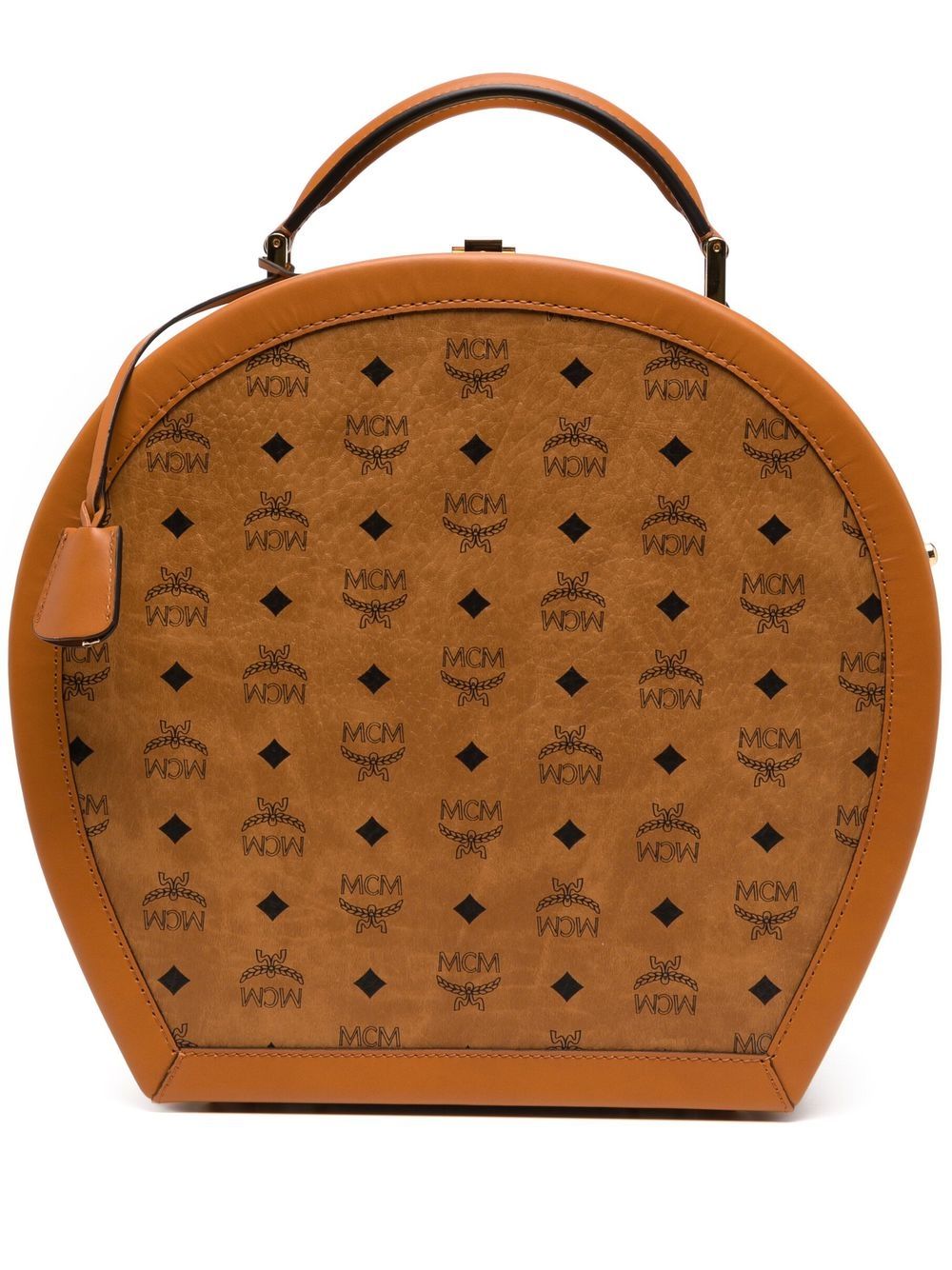 MCM 엠씨엠 비세토스 미디엄 박스 여행용 캐리어 COGNAC MEZDSMM05