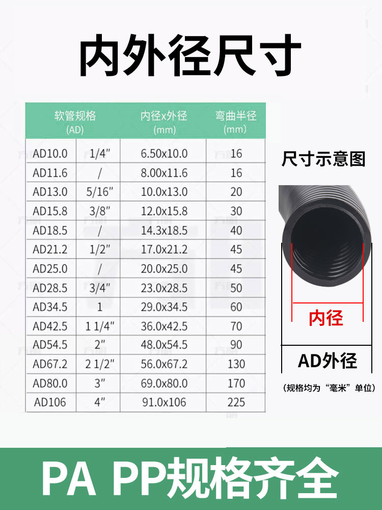 케이블 주름관 PE 100m 후렉시블 튜브 전선관 보호 난연 호스 배선 파이프 배관