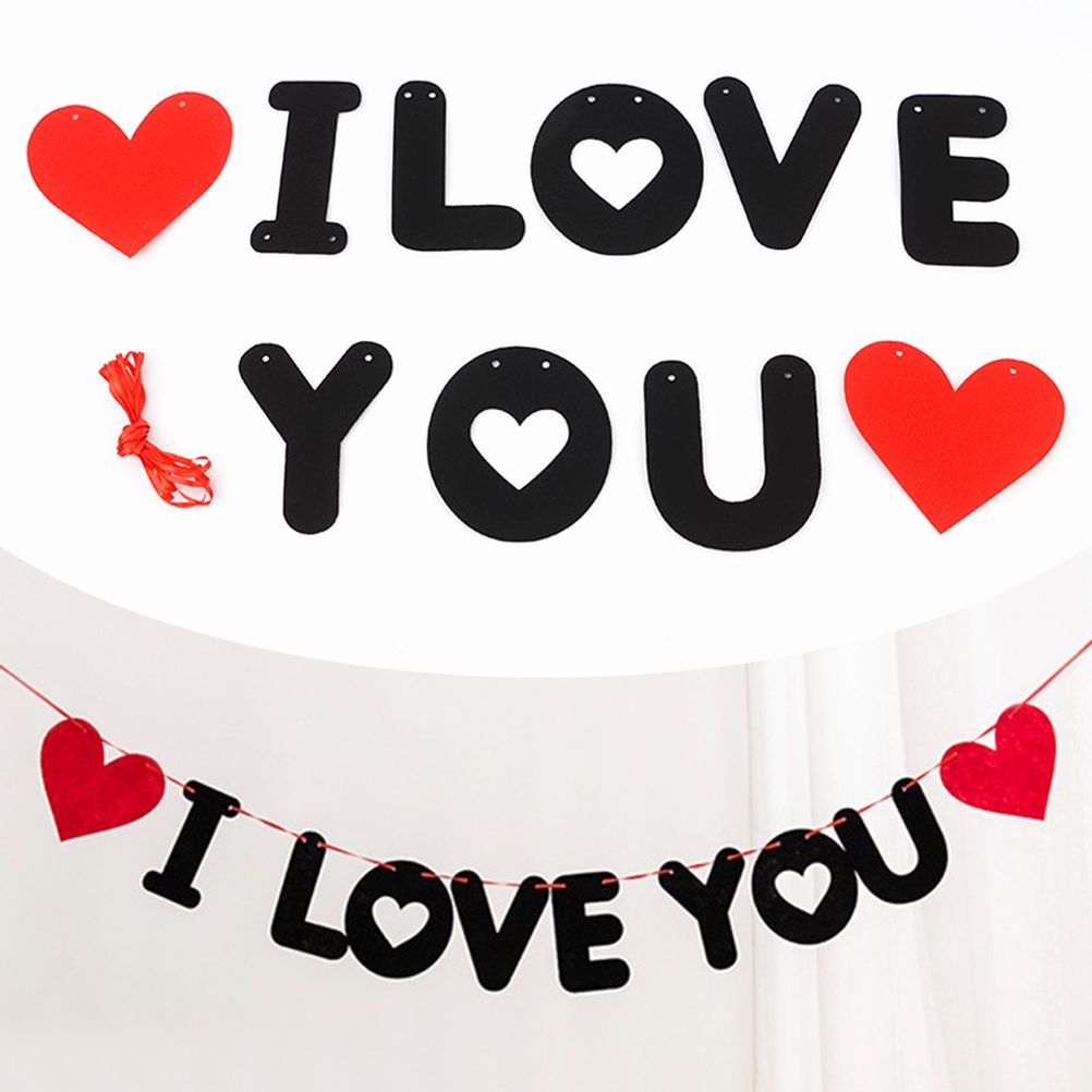 I LOVE YOU 가랜드 파티용 생일파티 기념일