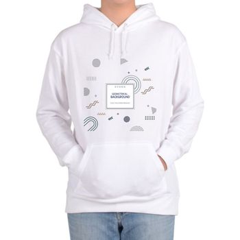 후드티 기학학 추상적인 디자인 Geometrical 원과 점