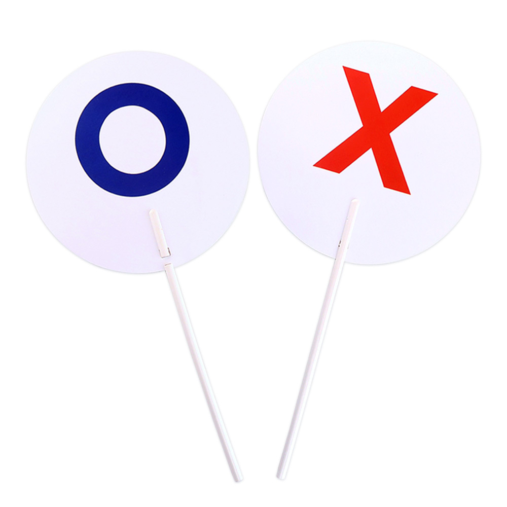 OX 양면 부채 퀴즈 놀이 단체수업