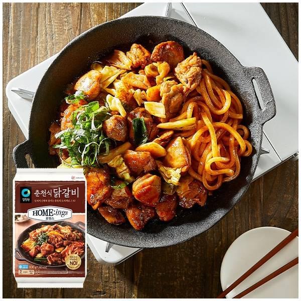 청정원 호밍스 춘천 닭갈비 800g 가정식 홈파티 염통 직화 양념 매운 야식