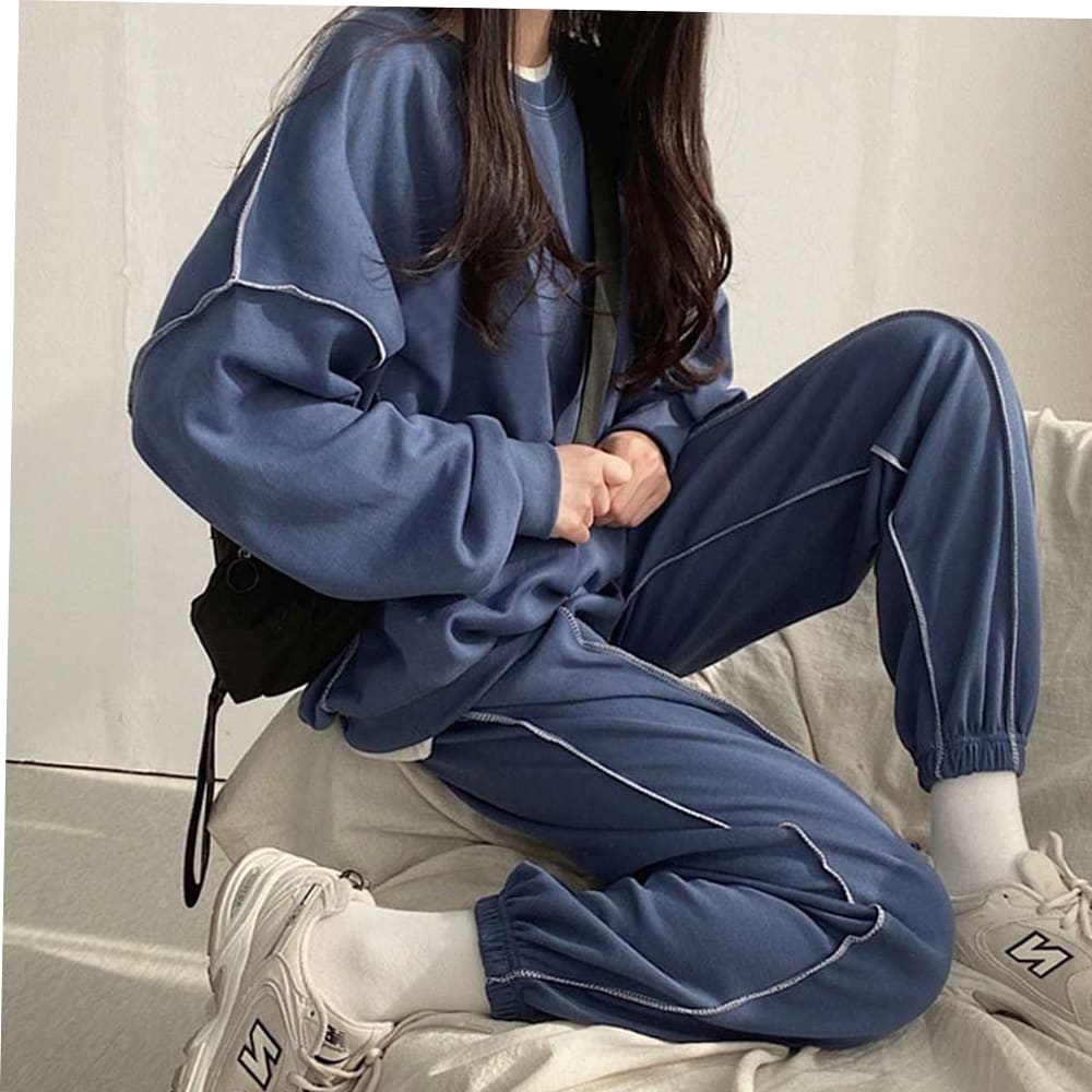 여자 헬스 짐 웨어 맨투맨 조거팬츠 상하의 세트 코디