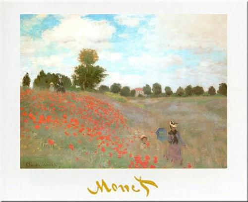 Buyartforless 클로드 모네의 양귀비 9 5x12 아트 프린트 포스터