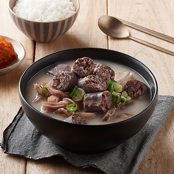 병천아우내식품 작심밀도 병천아우내 순대국밥세트 2인 육수600g 야채순대국밥고기320g