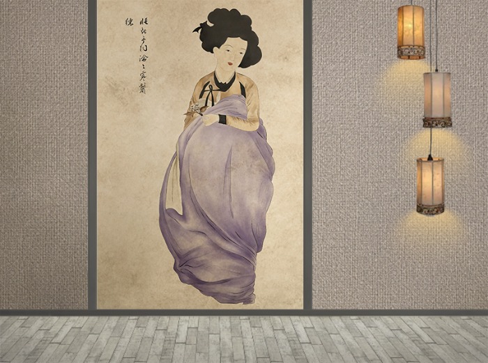 동양화 벽지 20o014 신윤복 미인도 1폭 제작도 한지 940x2400mm 82500원