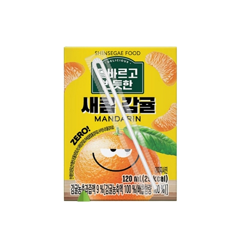 서울에프엔비 신세계푸드 올바르고 반듯한 새콤 감귤 120ml