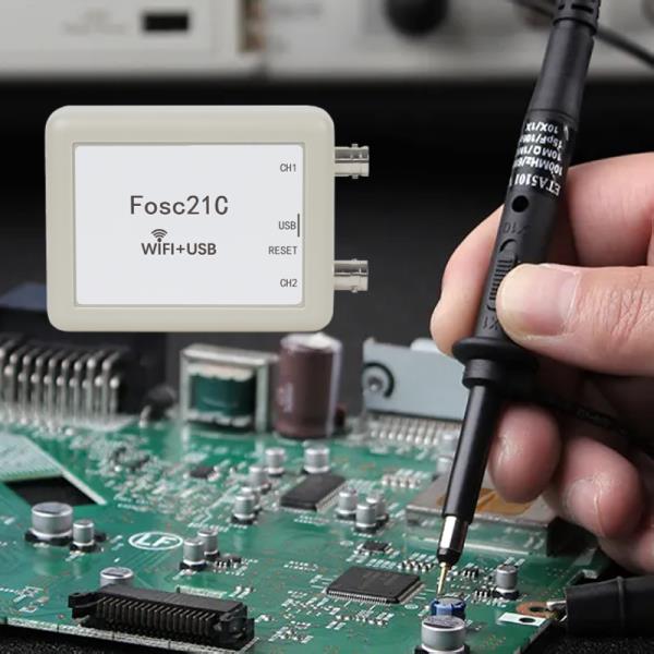 Fosc21C 2 채널 와이파이 무선 오실로스코프 USB PC 오실로스코프 1Mhz 샘플링 속도 휴대용 오실로스코프 M
