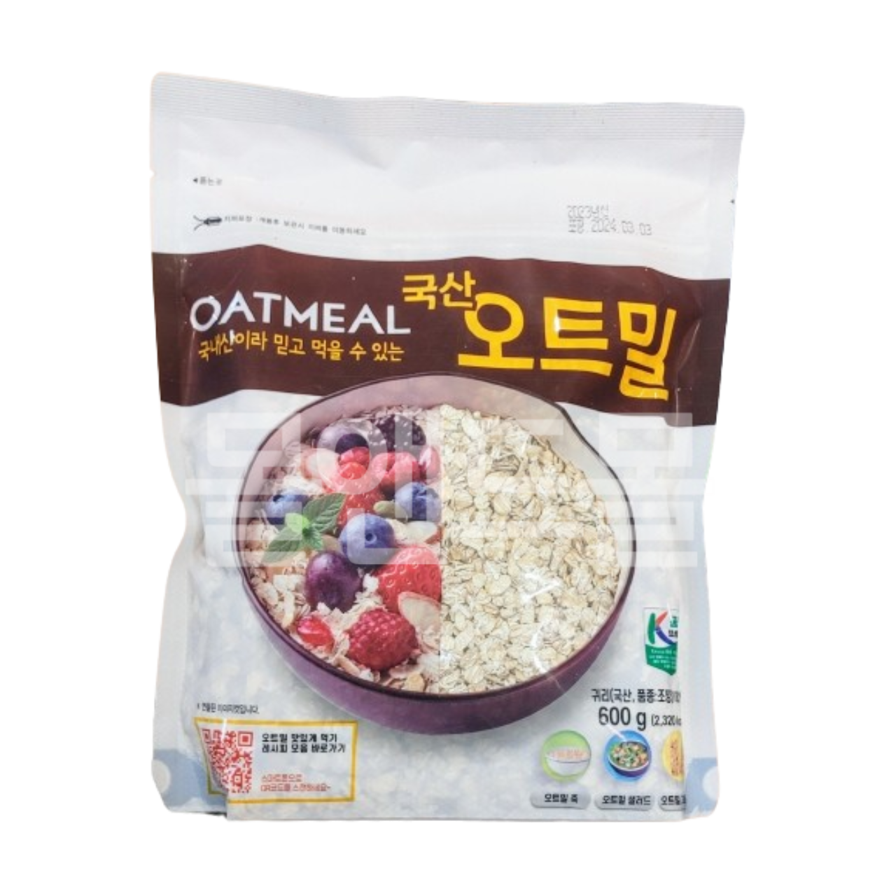 두보식품 두보식품 두보식품 국산 오트밀 600g 1개