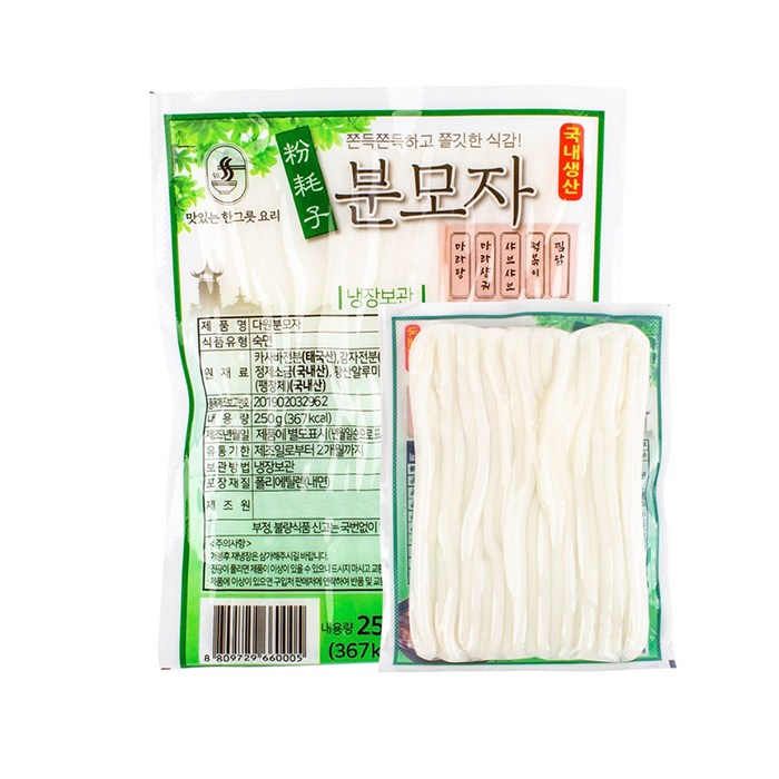 다원식품 농부마을 콩사랑 다원 떡복이분모자 일자형분모자 분모자당면 250g 32개