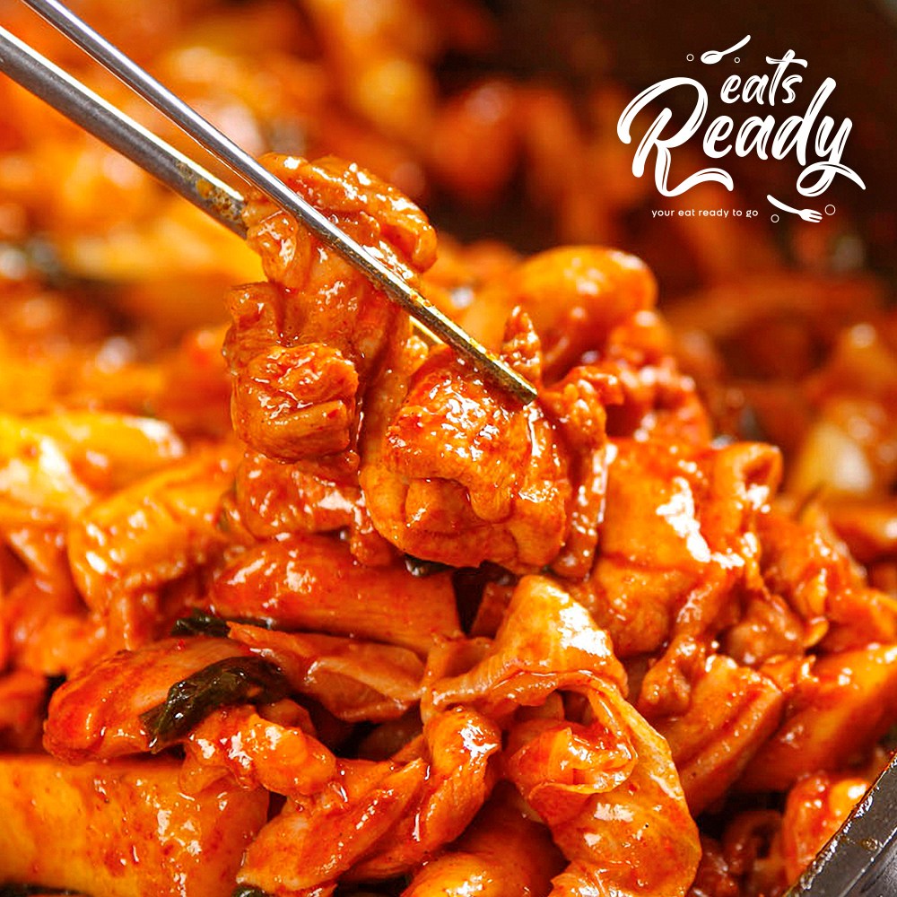 한원푸드시스템 이츠레디 순살 닭다리살 닭갈비 1kg x 2팩 대용량 1세트