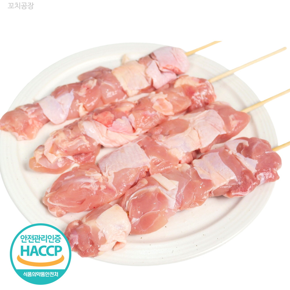 꼬치공장 수제닭꼬치 숯불구이닭꼬치 100gX10개 어깨살 국내산